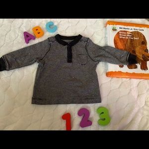 Stripped button shirt -Newborn